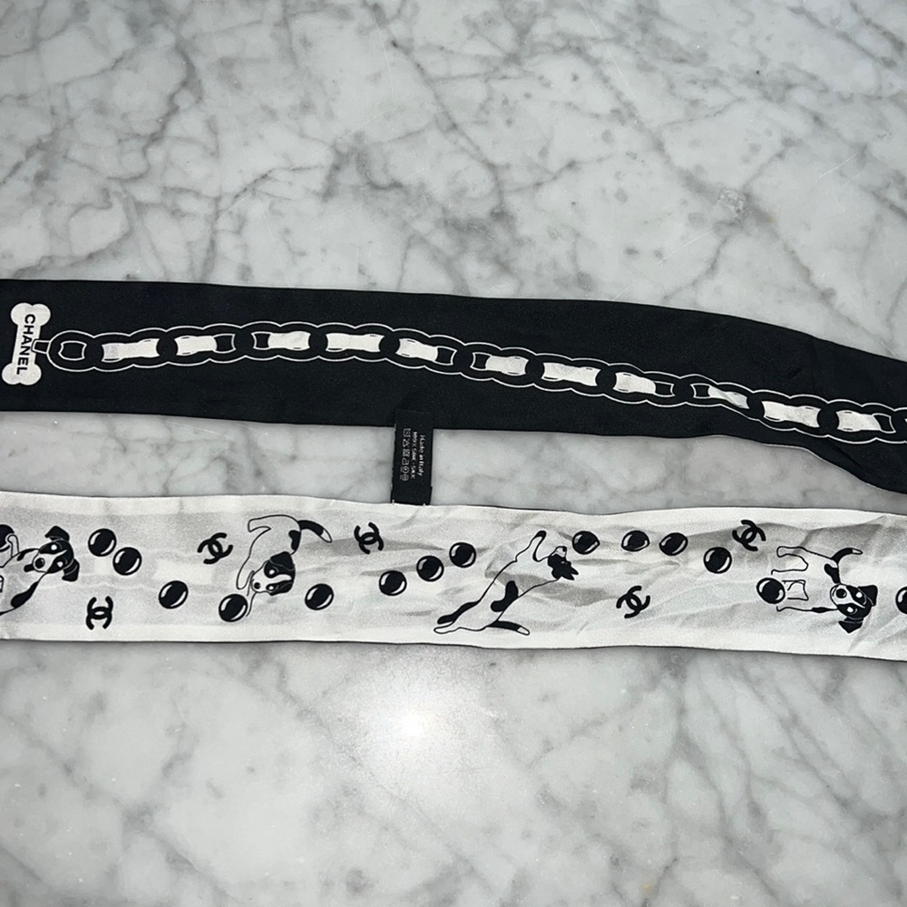 💯 Authentic Chanel twilly style scarf